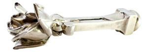 Silver Seal with Top Flower on Column with Coat of Arms