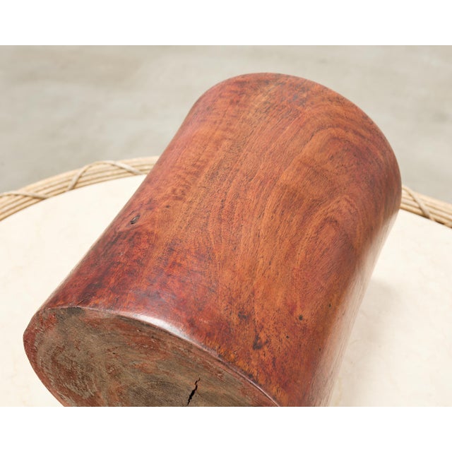 Large Chinese Export Hardwood Scholar's Brush Pot Vessel For Sale - Image 14 of 16