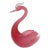 Murano Seguso Vintage Opalescent Dark Pink White Italian Art Glass Swan Bird Sculpture Figure For Sale