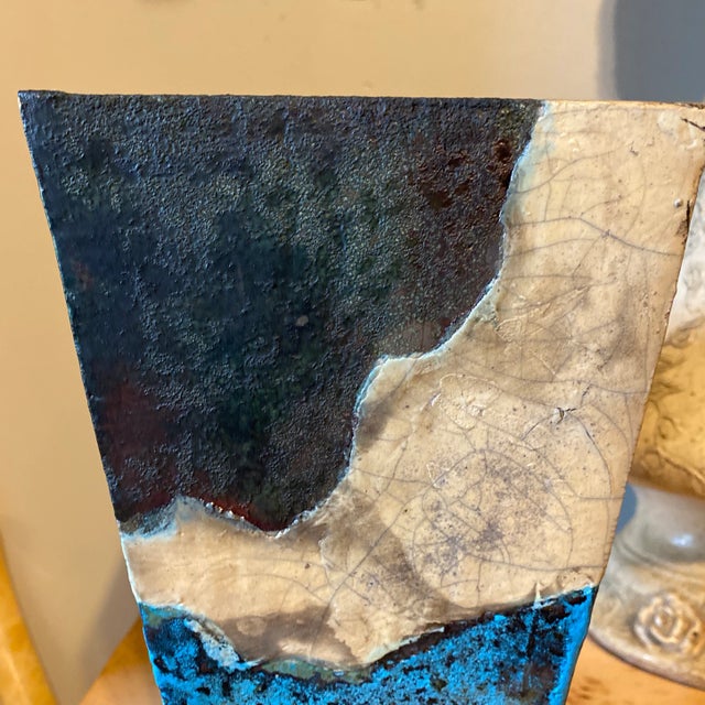 Art Deco Vintage Pottery Vase or Planter For Sale - Image 3 of 6