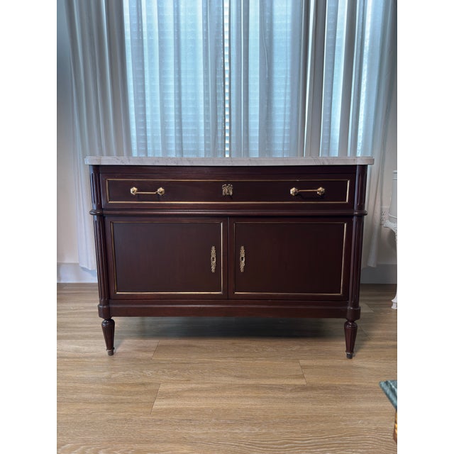 Early 20th Century French Louis XVI Style Mahogany Server For Sale - Image 4 of 4