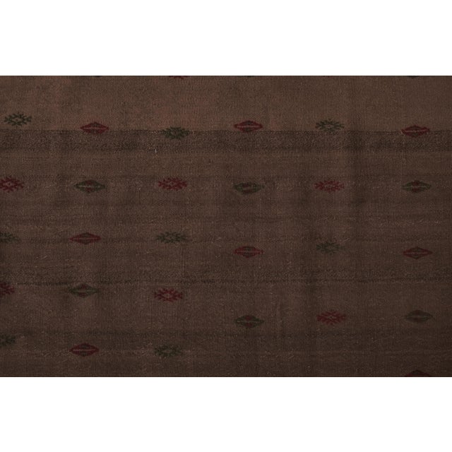 1970s Turkish Brown Kilim Runner 2'2'' X 16'4'' For Sale In Philadelphia - Image 6 of 11