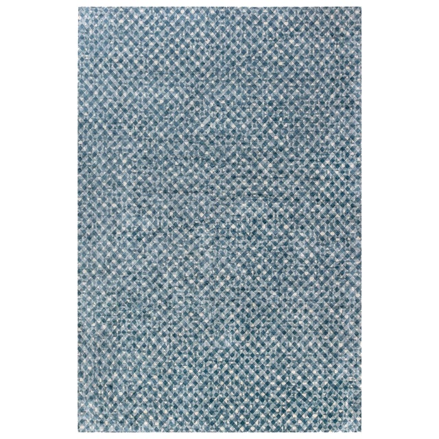 Modern Tibetan "Rhombus" Rug in Silk and Wool by Doris Leslie Blau For Sale