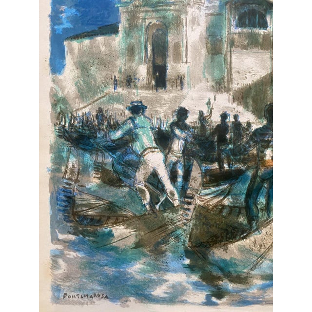 Paper Lucien Fontanarosa, Salute Venezia, 1970s, Artwork on Paper For Sale - Image 7 of 10