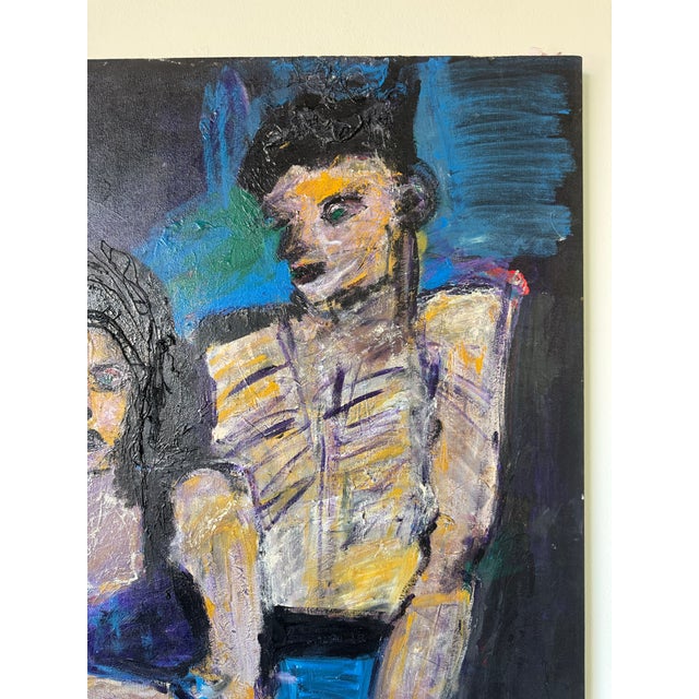 1960s Large Vintage Helen Stein Impressionist Abstract Acrylic on Canvas Painting For Sale - Image 5 of 9