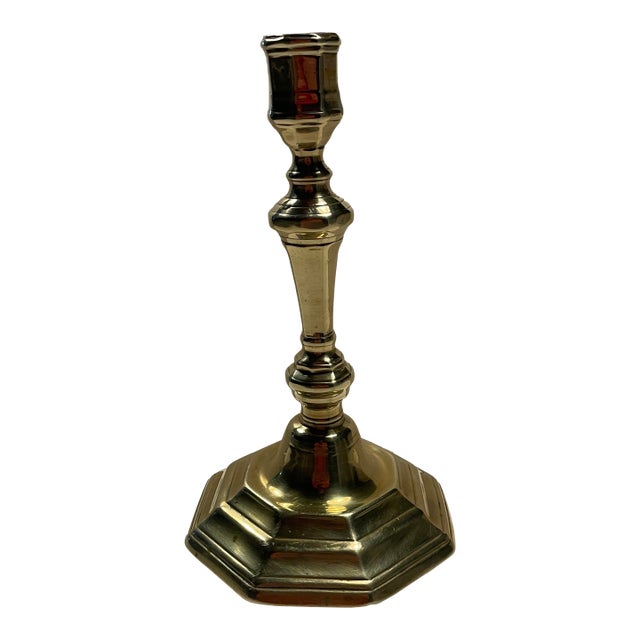 Antique Louis XIV French Brass Candlestick For Sale