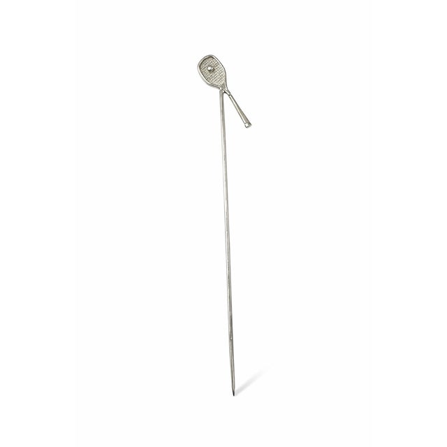 Details: -A charming set of eight sterling silver tennis racket cocktail picks -Each toped with a detailed tennis racket...