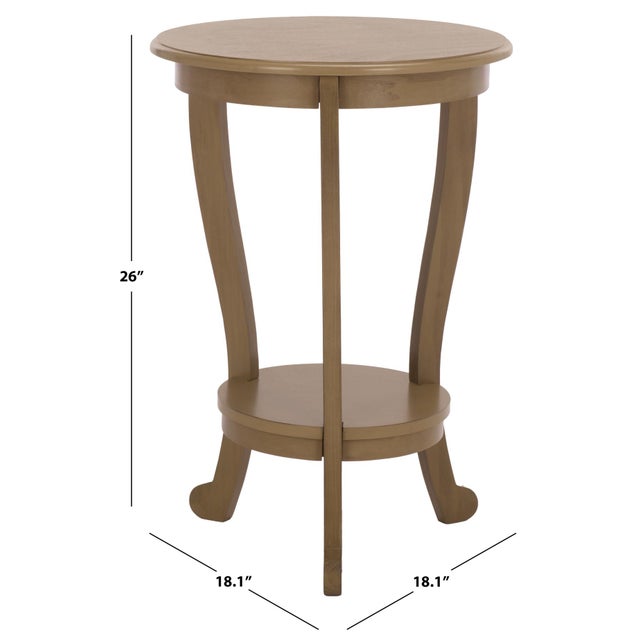 Contemporary Mary Pedestal Table in Desert Brown For Sale - Image 3 of 8