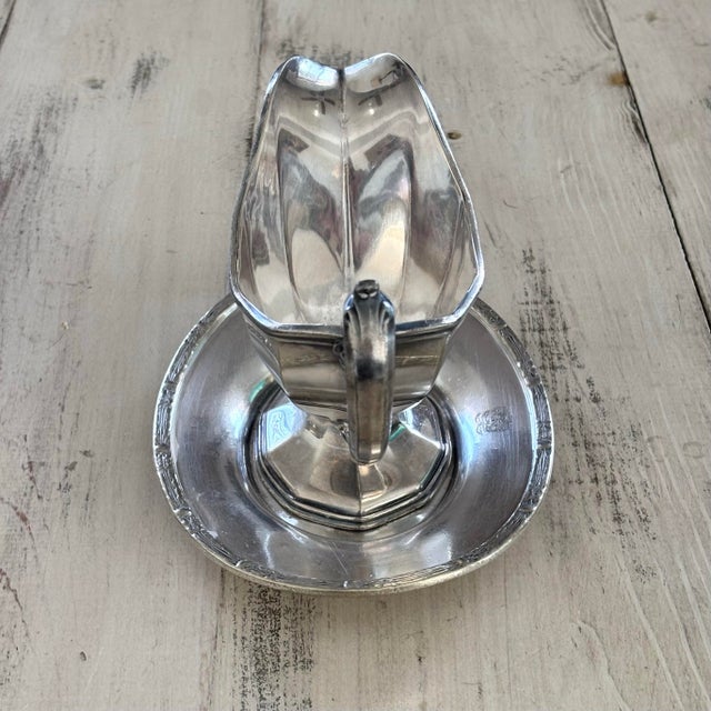Contemporary Vintage SilverPlate Gravy Boat 1007-C For Sale - Image 3 of 6