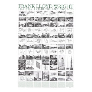 Frank Lloyd Wright 1869 -1959 Buildings and Projects Poster, 2000 For Sale