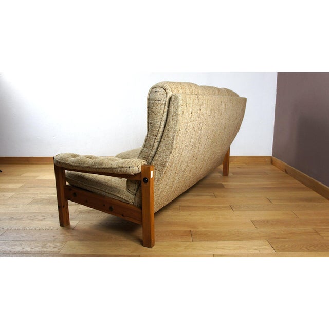 Vintage Scandinavian Sofa in Pine, 1970s For Sale - Image 6 of 8