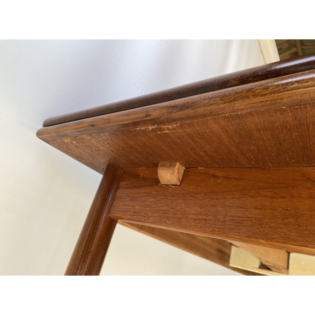 Vintage Teak Dining Table with Extension Leaves For Sale - Image 9 of 14