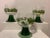 Art of Mid - Century Grape Green Cocktail Glasses With Green Rings Base - Set of 5 Pieces. The Grape Green Cocktail...