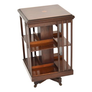 Antique Edwardian Revolving Bookcase, 1900s For Sale