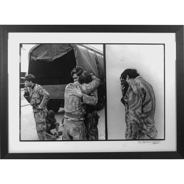 ALAIN MINGAN 1946 Tanios, Portugal, Portuguese Revolution, 1975. Silver print signed and dedicated in ink under the image....