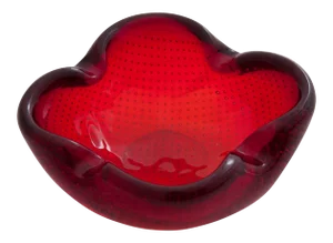 Vintage Ruby Red Pairpoint Glass Dish