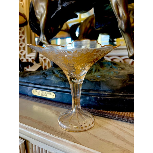 Art Deco Late 19th Century French Gilded Bonbon Dish For Sale - Image 3 of 10