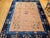 Antique Chinese Peking Rug, Hand-Knotted Wool, Pale Peach, Navy, 9' x 12' For Sale In Chicago - Image 6 of 18