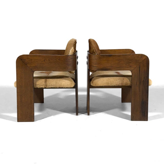 Pair of Italian Lounge Chairs Attributed to Tobias Scarpa For Sale - Image 10 of 13