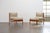 Pair of Lounge Chairs, designed by Illum Wikkelsø for Silkeborg, 1972. Solid teak wood with a curved frame. Danish design...