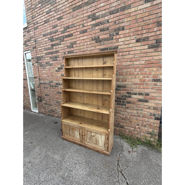 19th Century English Pine Water Fall Bookcase For Sale - Image 9 of 9