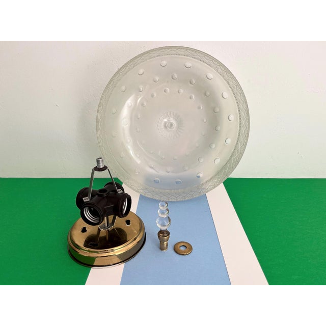 Deco Cut Glass Ceiling Light, 1940s For Sale - Image 18 of 18