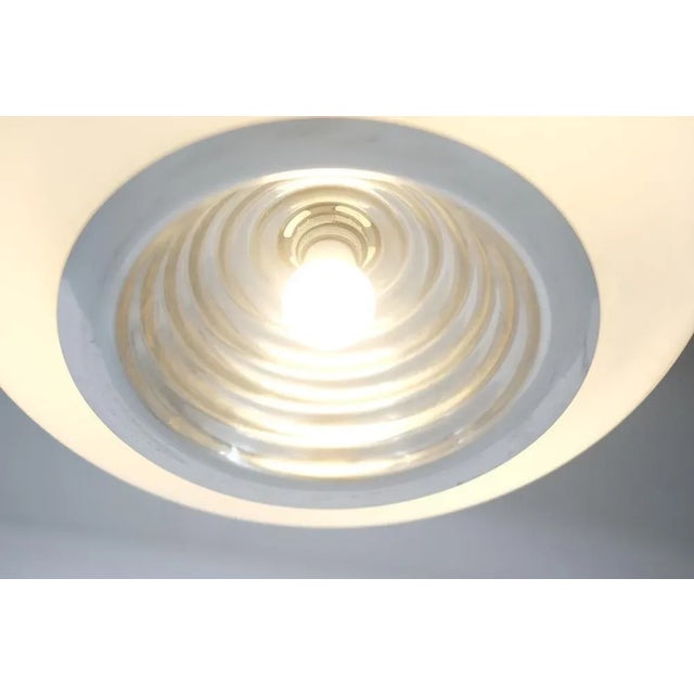 Mid-Century Modern Black and White Ceiling Lamp by Pier Giacomo & Achille Castiglioni for Flos, 1970s For Sale - Image 3 of 8