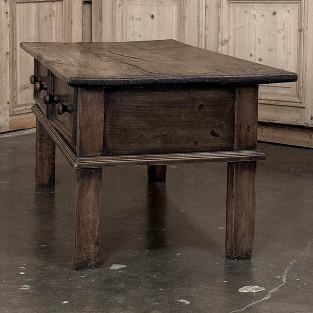 18th Century Rustic Country French Solid Oak Coffee Table For Sale - Image 12 of 18