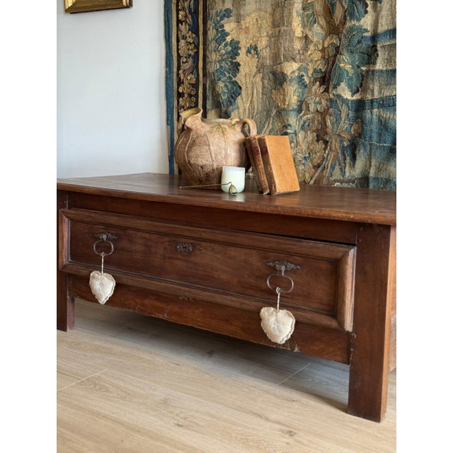 Rustic European 18th Century French Walnut Coffee Table For Sale - Image 3 of 5