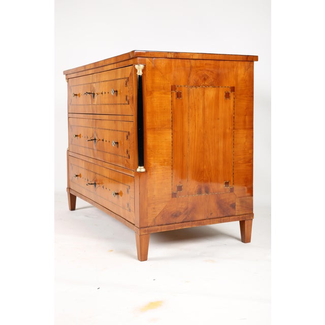 Early 19th Century Early Biedermeier Inlaid Cherrywood Chest of Drawers, 1815 For Sale - Image 5 of 18
