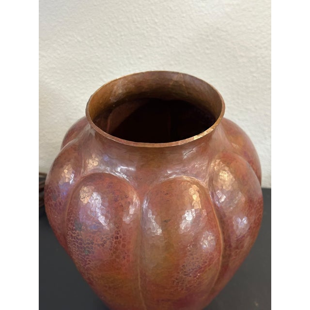 Metal Arts and Crafts Hand Hammered Copper Vase For Sale - Image 7 of 12