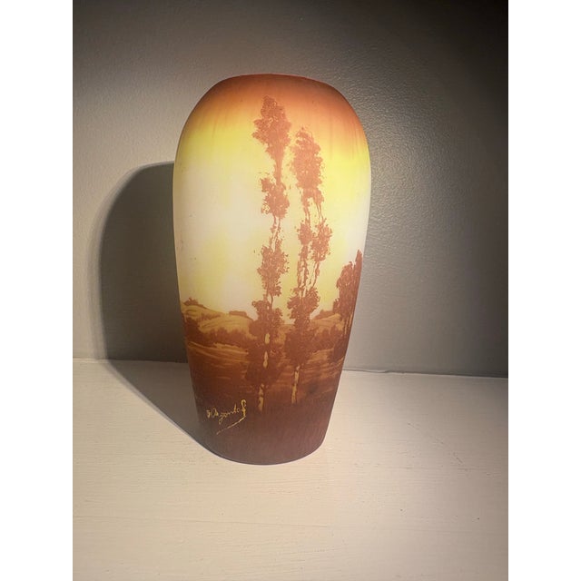 Glass 1920s Art Nouveau D’Argental Vase For Sale - Image 7 of 8