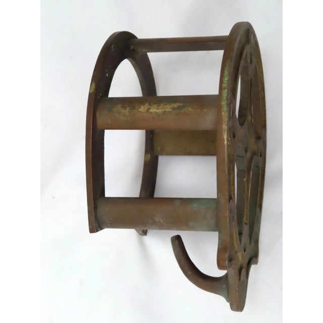 Antique Solid Brass Equestrian Horse Barn Harness & Tack Wall Hanger For Sale In Boston - Image 6 of 13