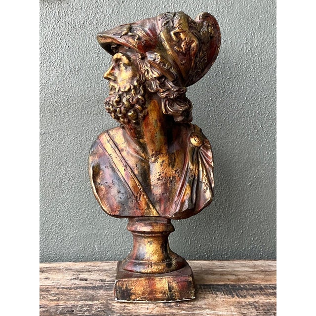 Vintage Classical Greek Style Bust of Ajax For Sale In West Palm - Image 6 of 18