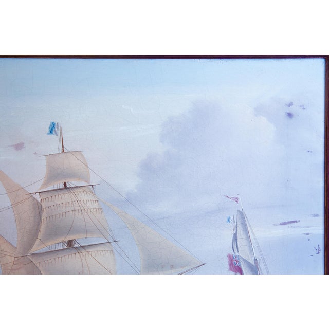 19th Century British Antique Sailing Ship Painting of “Ariel” at Sea by John Murday For Sale - Image 16 of 18