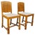 Art Deco British Oak Panel Back Side Chairs, 1930, Set of 2 For Sale - Image 3 of 9