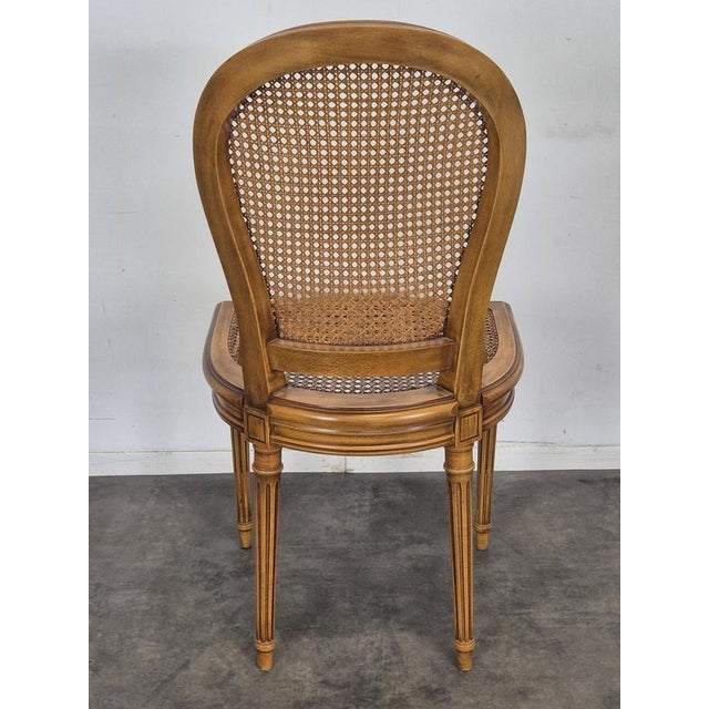 Louis XVI Style Cane Side Chairs, Set of 2 For Sale - Image 4 of 6