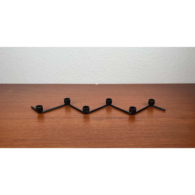 Mid-Century Modern Danish Minimalist Metal Candleholder, 1960s, in Very Good conditions. Designed 1960 to 1969