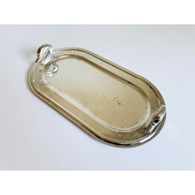 French Silver Finish Duck Tray, 1960s For Sale - Image 9 of 11