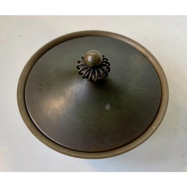Art Deco Trinket Jar in Bronze by Just Andersen, 1930s For Sale - Image 4 of 9