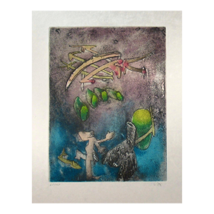 Roberto Matta "Centre Noeuds" Planche #6 1974 Original Print