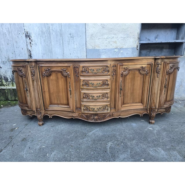 Low Louis XV Wooden Sideboard, 1970s For Sale - Image 11 of 17
