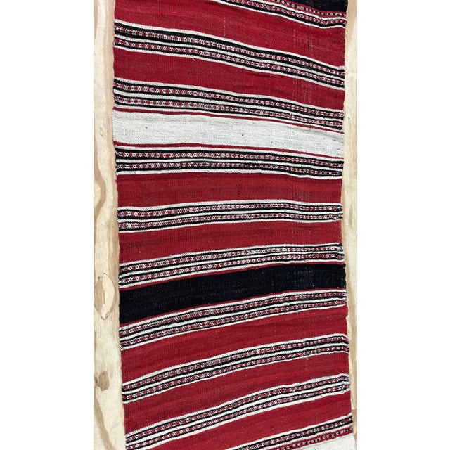 Vintage Mazanderan Kilim Runner, as Is 2'2" X 11'3",c-1970 For Sale In Chicago - Image 6 of 7