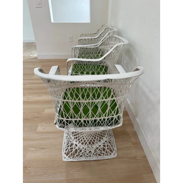 Off-white 1960s Fiberglass Outdoor Chairs - Set of 4 For Sale - Image 8 of 8