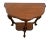 Vintage Demilune Console Half Moon Table, Walnut Top, Bottom Shelf, Carved Swan For Sale - Image 4 of 12