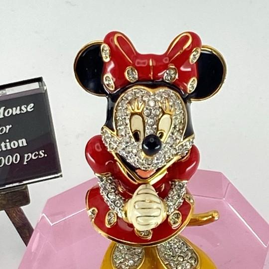 Pink Disney Arribas Brothers Swarovski Jeweled Minnie Mouse Figurine Cristal Collection (Limited Edition #790/10,000 With Original Boxes and Certificate) For Sale - Image 8 of 18