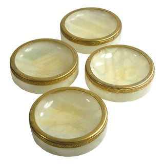 Italian Alabaster Dishes, 1970s, Set of 4 For Sale