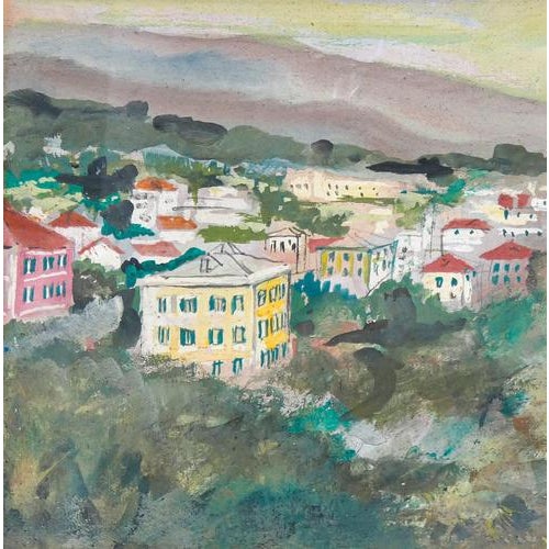 Alberto Salietti, Ligurian Landscape, Mixed Media, Framed For Sale - Image 3 of 16