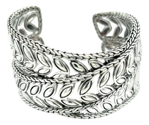 1990s John Hardy Estate Cuff Bangle 7.5" Sterling Silver