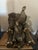 Vintage Resin Mother and Baby Elephant Statue With Trunks Raised For Sale - Image 10 of 16